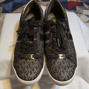 Michael Kors Women's Monogram Black Sneakers